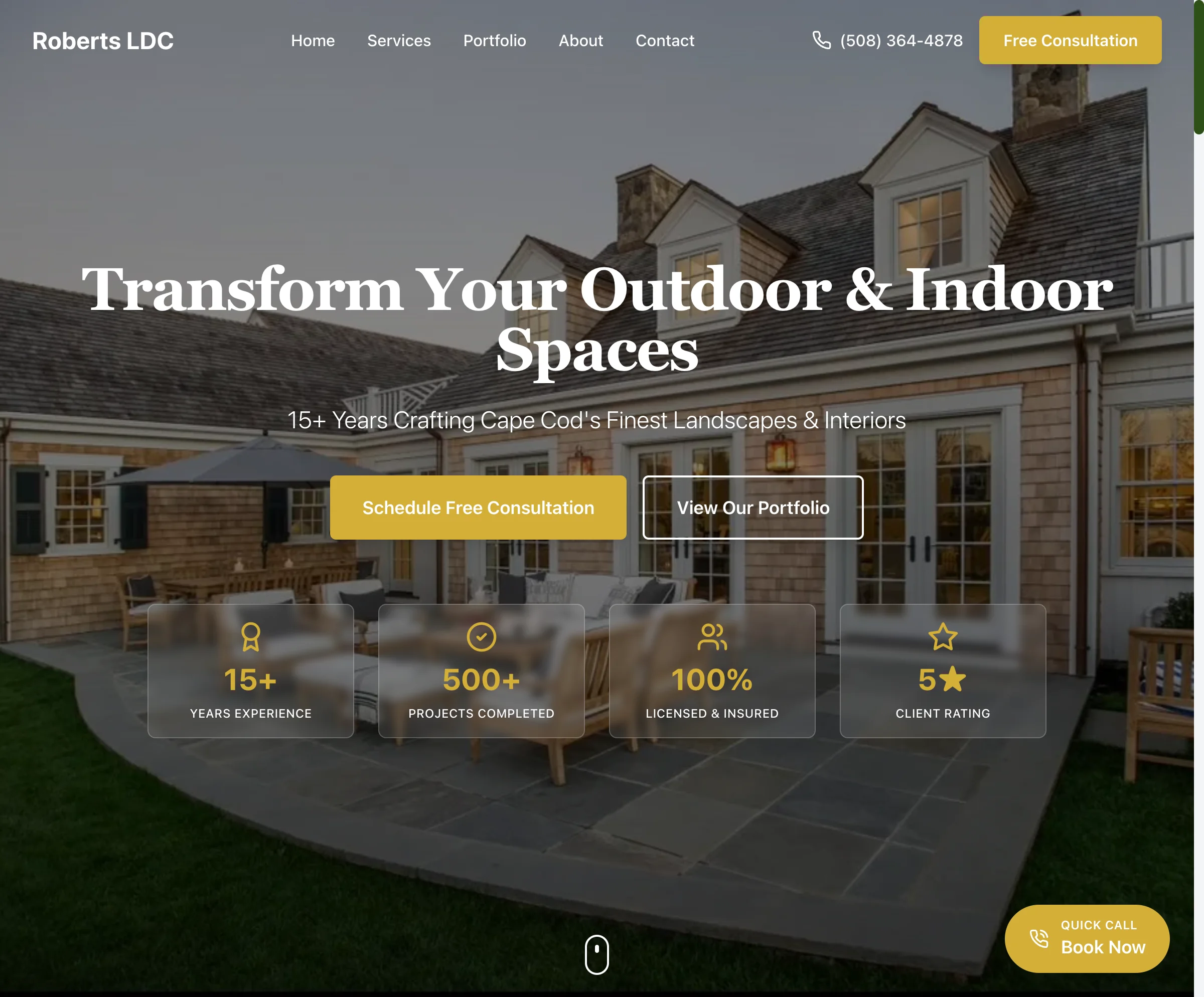 Roberts Landing Page