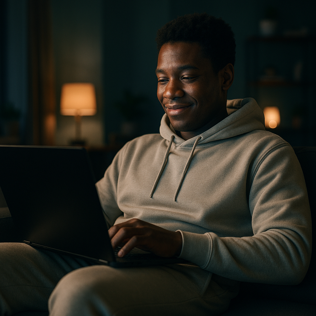 Empresário tranquilo após implementar automação